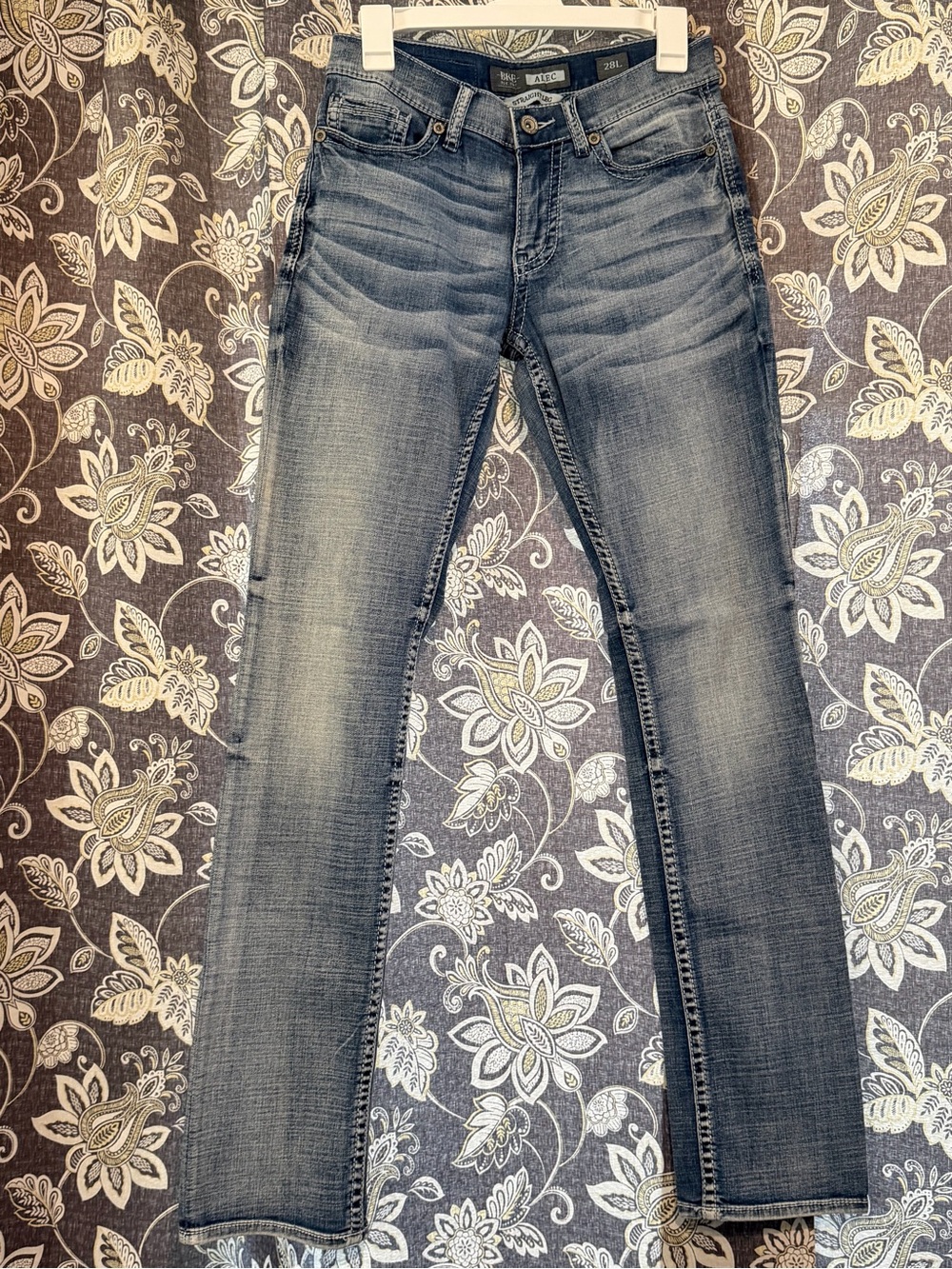 BKE Men's Blue Slim Straight Jeans 28L